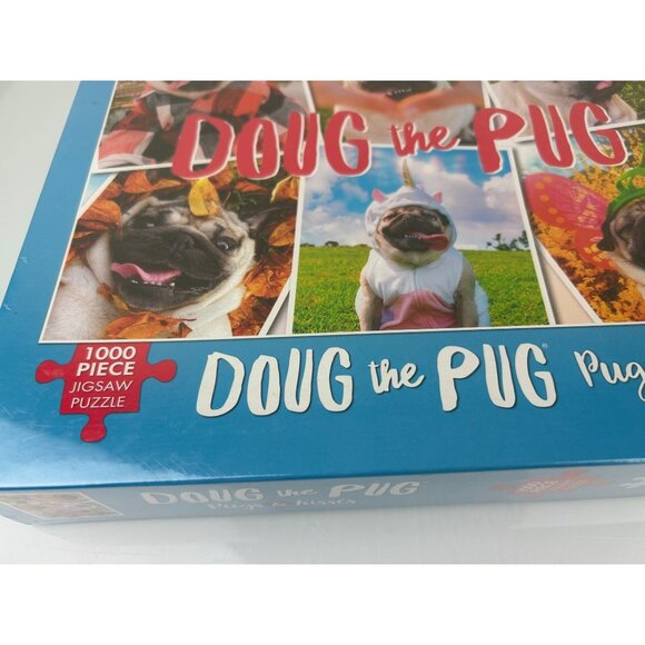 Doug the Pug "Pugs & Kisses" 1000 pc Jigsaw Puzzle Willow Creek Dogs Fun Humor - Picture 4 of 13